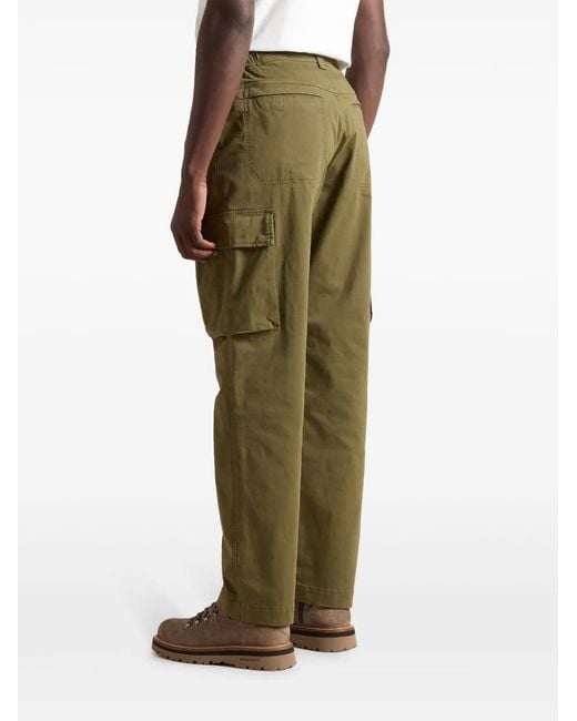 Woolrich Green Garment-Dyed Cargo Trousers for men