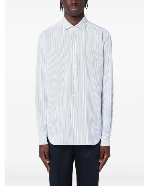 Camicia A Righe di Xacus in White da Uomo