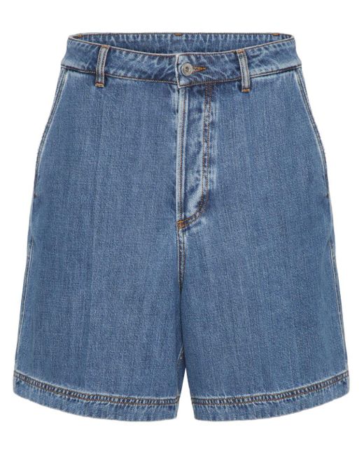 Valentino Garavani Jeans-Shorts mit VGold-Detail in Blue für Herren