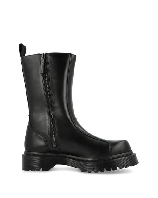 Dr. Martens Black Rejena Lug-Sole Zipped Boots