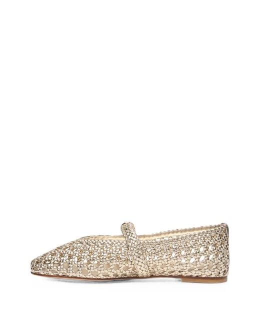 Stuart Weitzman White Prim Woven Mary Jane Shoes