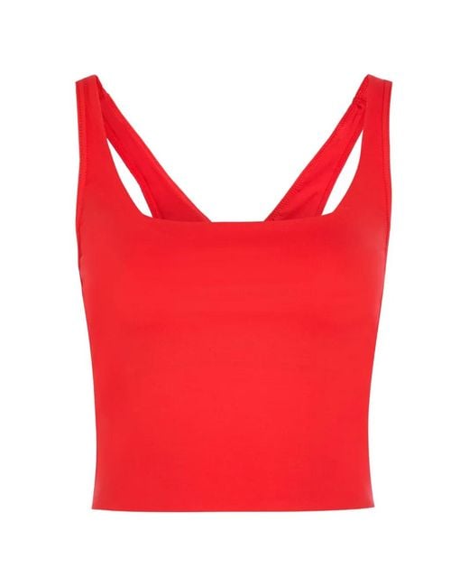 Spense Red Martina Crossover Tank Top