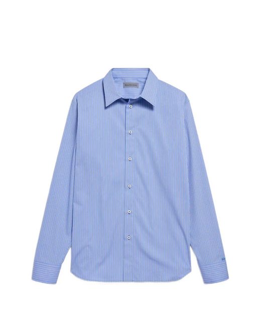 Balenciaga Blue Poplin Shirt