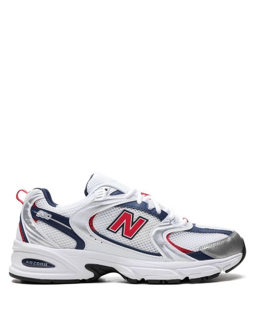 New Balance White 530 Panelled Sneakers for men