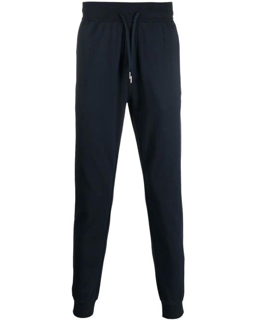 Boss Blue Logo-Print Slim Tapered Track Pants