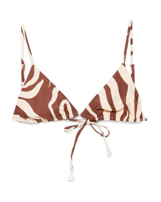 Johanna Ortiz Brown Konibo Bikini Top