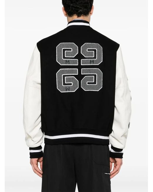 Givenchy Black Colour-Block Bomber Jacket for men