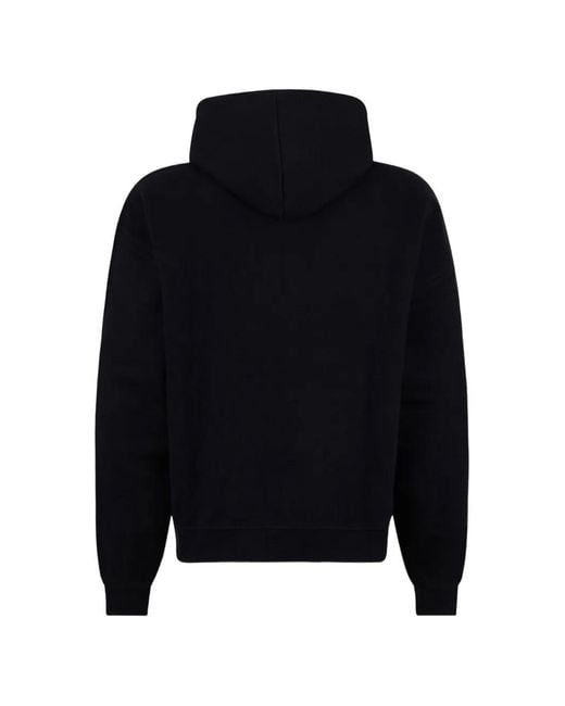 DSquared² Black Logo-Print Drawstring Hoodie for men