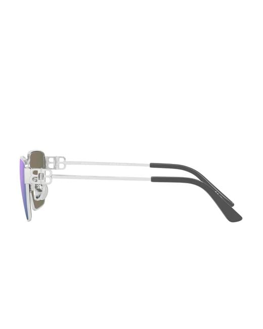 Balenciaga Blue Rectangle-Frame Sunglasses
