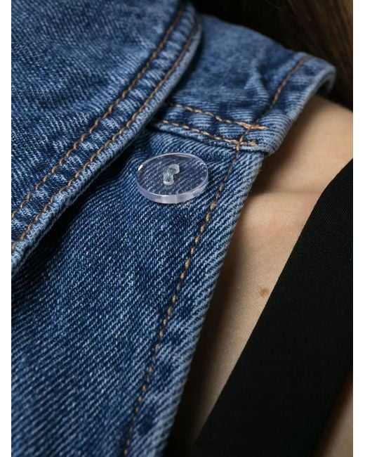 Veronica Beard Blue Button-Front Denim Vest