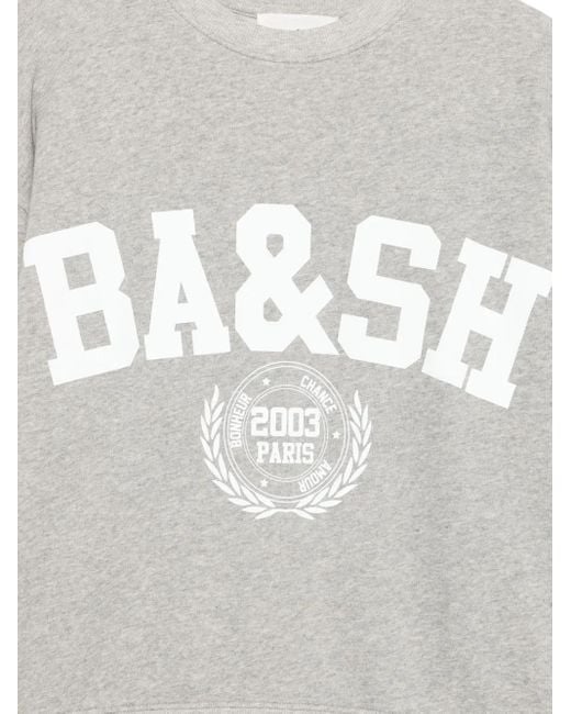 Ba&sh White Logo-Print Sweatshirt