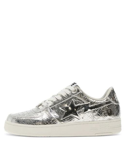 Baskets À Patch Logo A Bathing Ape en coloris Gray