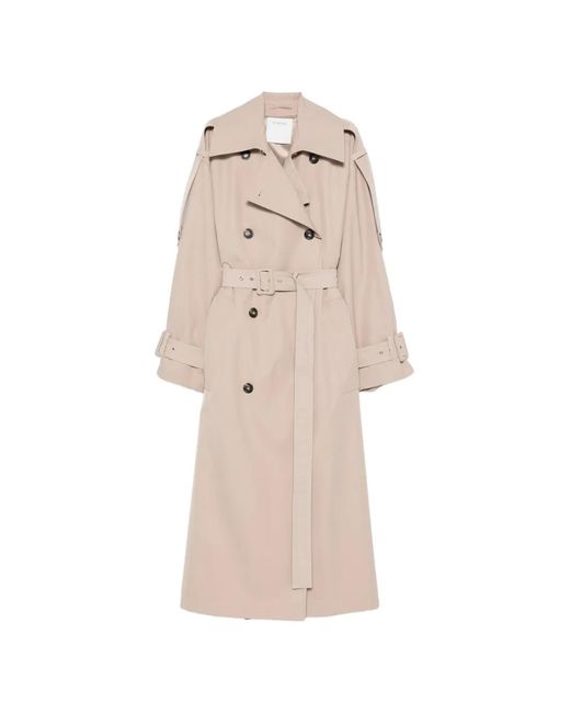 Sportmax Natural Spxgocce Belted Double-Breasted Trench Coat