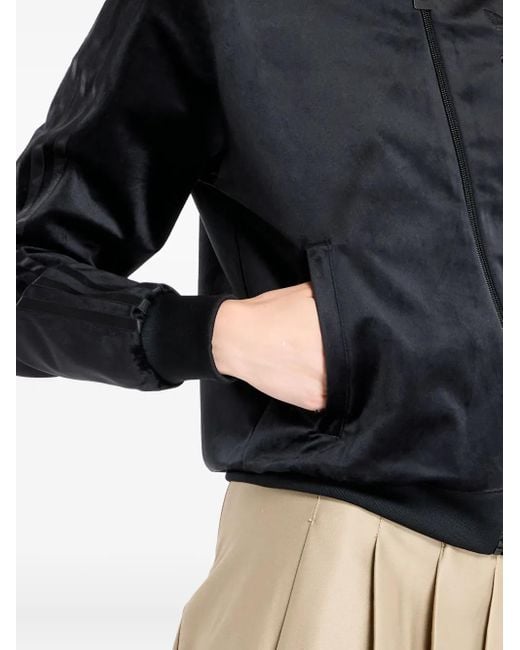 Chaqueta de chándal de terciopelo con cremallera Adidas de color Blue