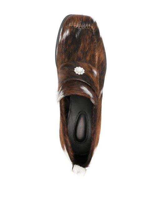 Simone Rocha Brown Heart Toe Loafers for men