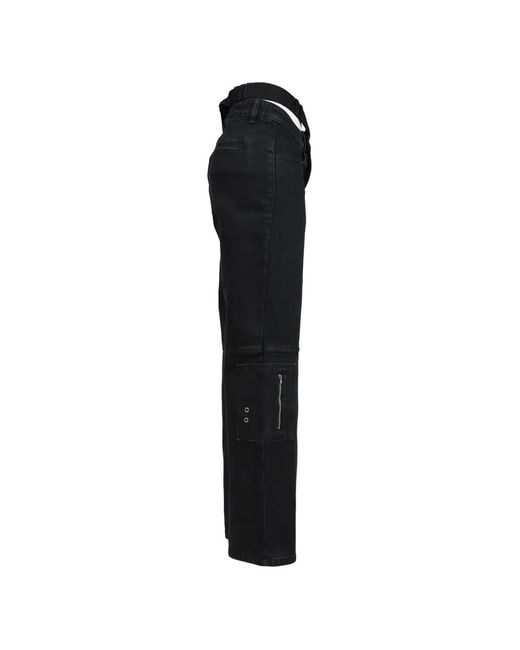 BOHEMSEO Black Cross-Waist Cargo Pants