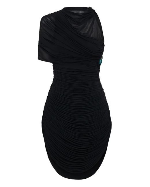 Christopher Esber Beach Glass Asymmetric Mini Dress in Black | Lyst