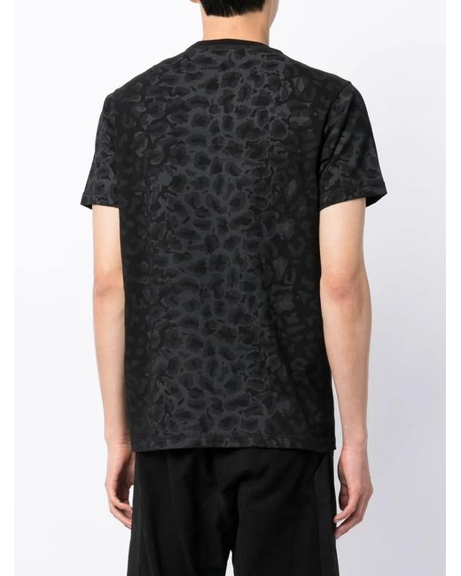 Maharishi Black Logo-Print Organic-Cotton T-Shirt for men