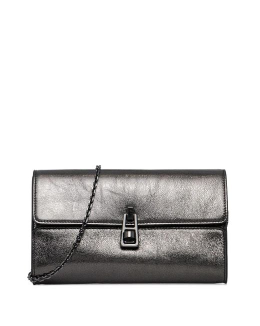 Coccinelle Gray Leather Clutch Bag