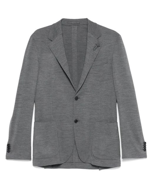 Lardini Gray Single-Breasted Blazer for men