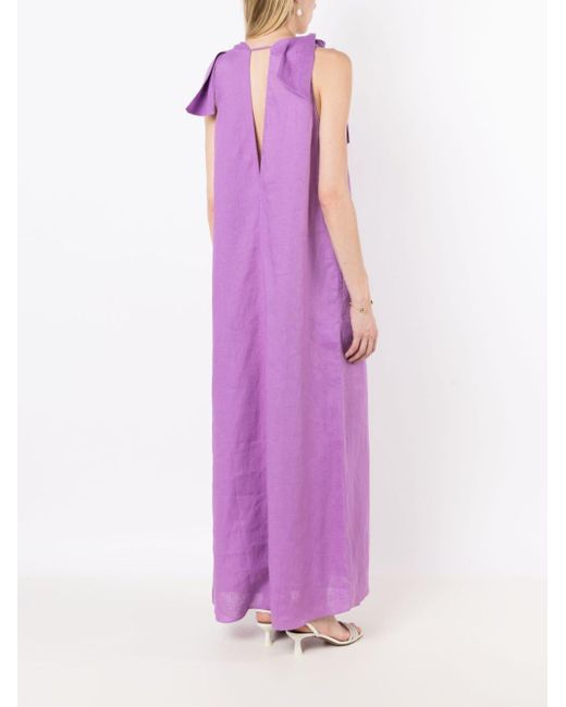Vestido con detalle de lazo Adriana Degreas de color Purple