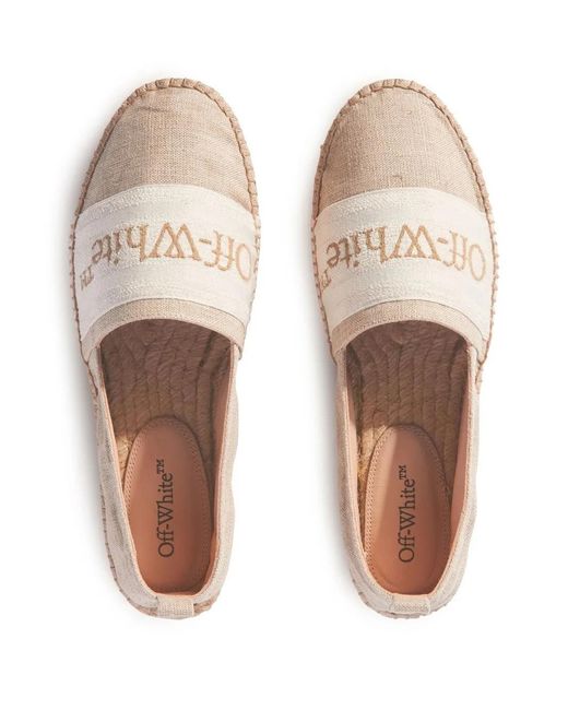Off-White c/o Virgil Abloh Natural Bookish Canvas Espadrilles