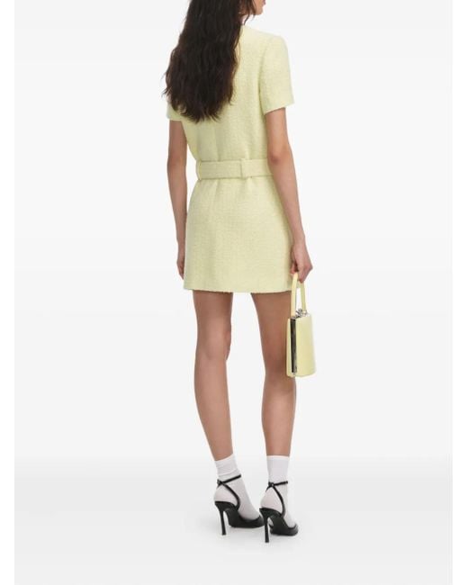 Self-Portrait Yellow Bouclé Dress