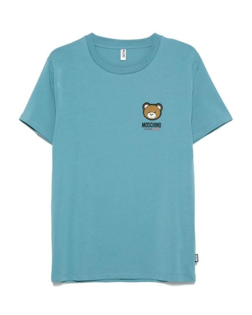 T-Shirt À Motif Ourson Moschino pour homme en coloris Blue
