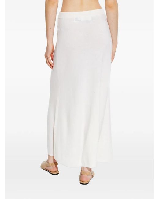 Lisa Yang White Dolly Knitted Midi Skirt