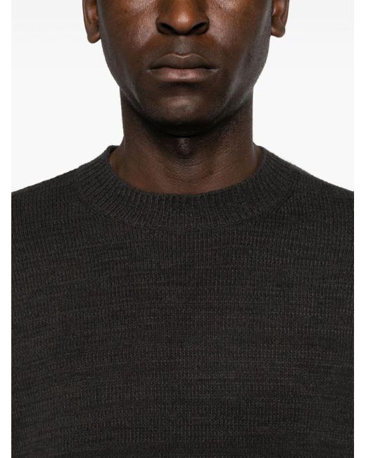 Jersey con cuello redondo Studio Nicholson de hombre de color Black