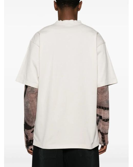 Balenciaga White Logo-Embroidered Cotton T-Shirt