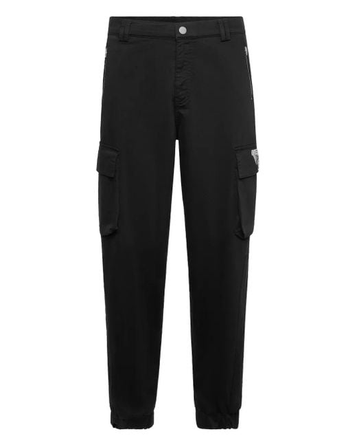 Cargo Con Ricamo Greatness di Philipp Plein in Black da Uomo