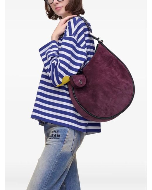 Marc Jacobs Purple Large The Crescent Shoulder Bag