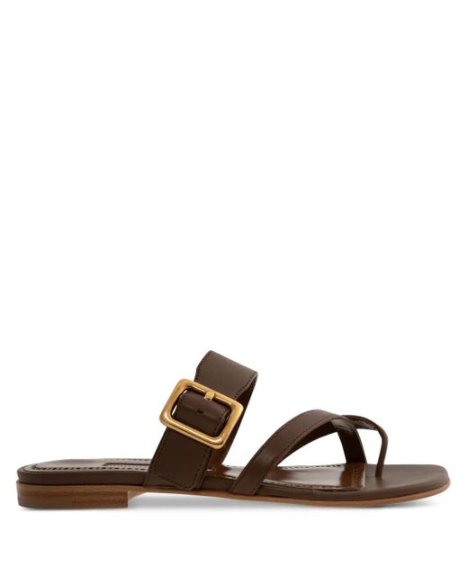 Manolo Blahnik Thalusa Sandals in Brown | Lyst