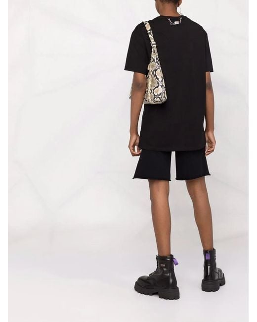 Philipp Plein Black Skull-Embellished Round-Neck T-Shirt