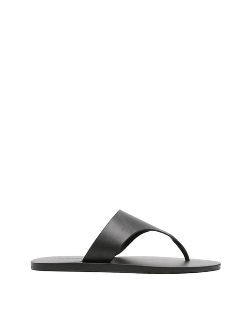 Manebí Black Thong-Strap Sandals