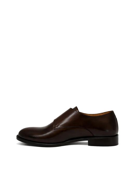 Franzese Collection Brown Silvio Berlusconi Double-Buckle Monk Shoes for men