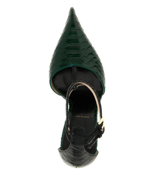 Tom Ford Green Snake-Effect Leather Pumps