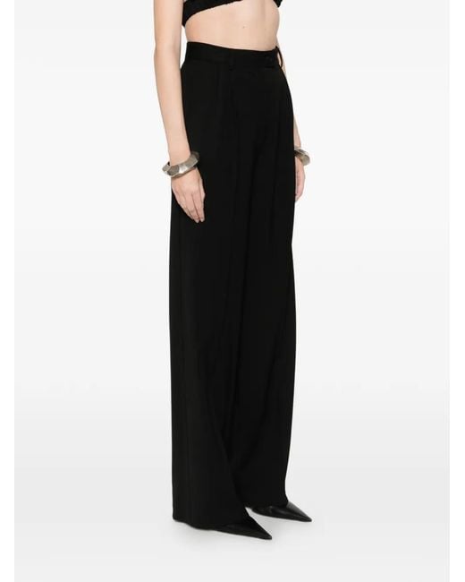 MEDEA Black Loose Wool Trousers