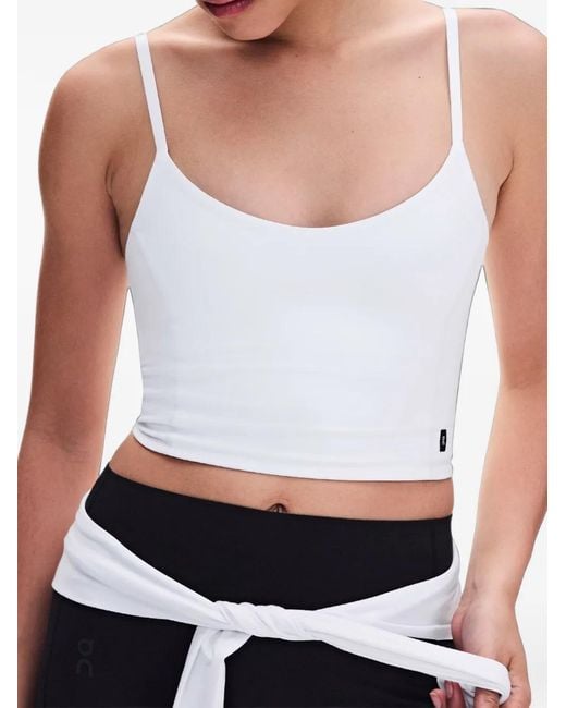 On Shoes White Studio Crop Top