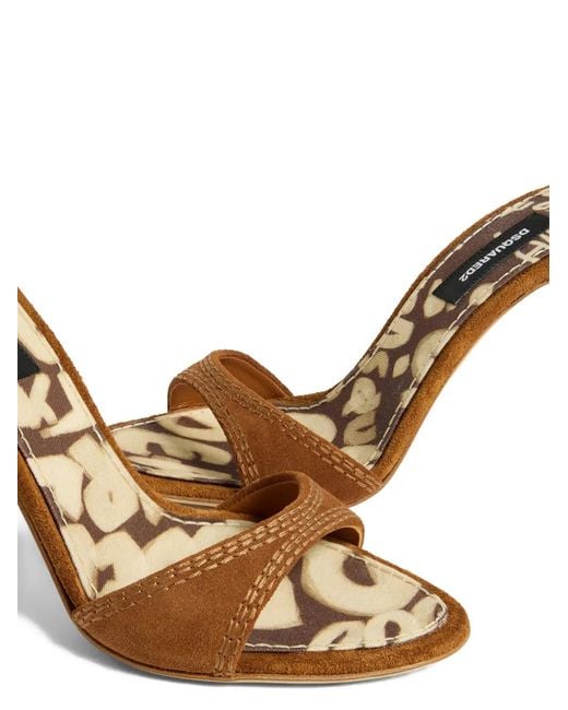 DSquared² Brown Strappy Twin Mule Sandals