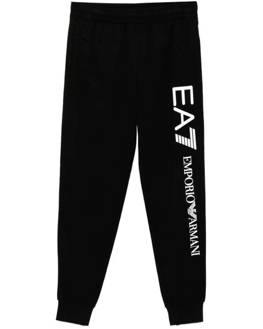 メンズ EA7 ロゴ スウェットパンツ Black