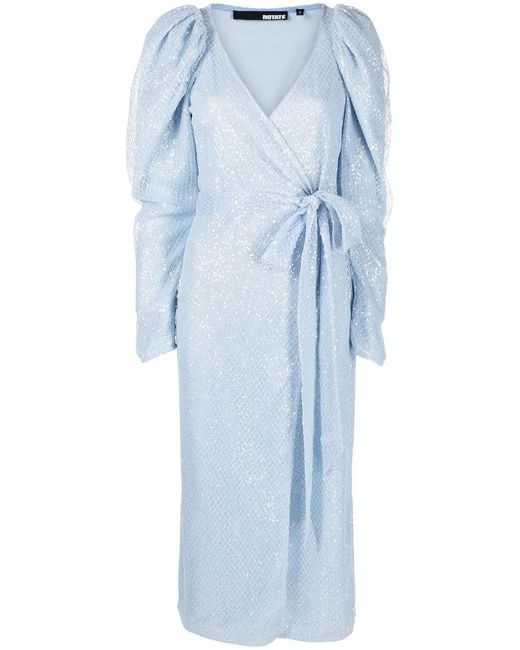 ROTATE BIRGER CHRISTENSEN Blue Bridget Dresses