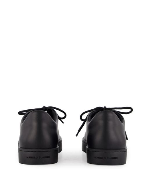 Manolo Blahnik Leren Sneakers in het Black voor heren