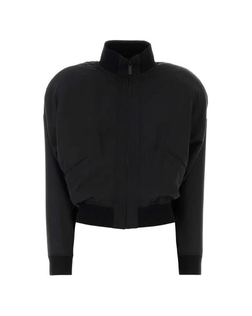 Gucci Black High-Neck Bomber Jacket
