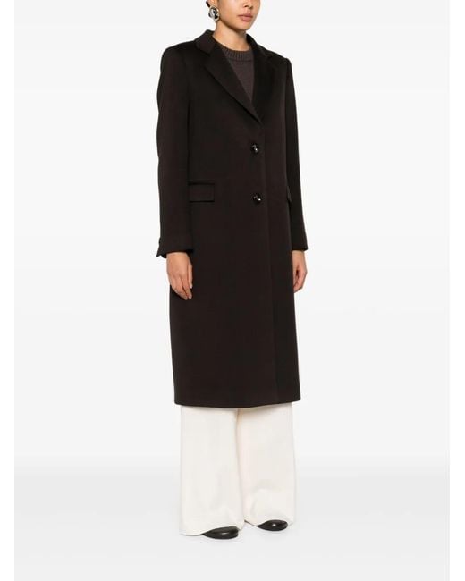 Tagliatore Black Amanda Button Pocket Coat
