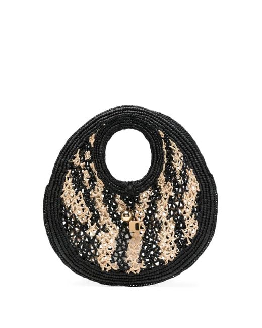 Borsa Tote Con Manico Circolare di Jacquemus in Black