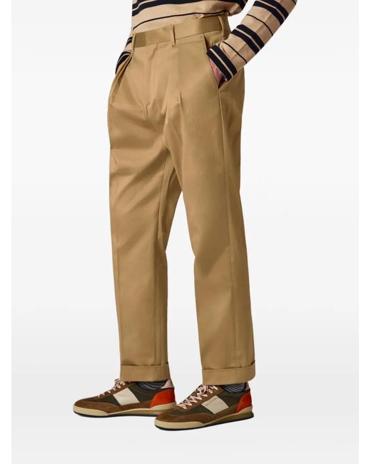Paul Smith Natural Double-Pleat Trousers for men
