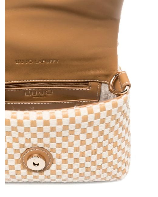 Liu Jo Natural Small Woven Lapuffy Bag