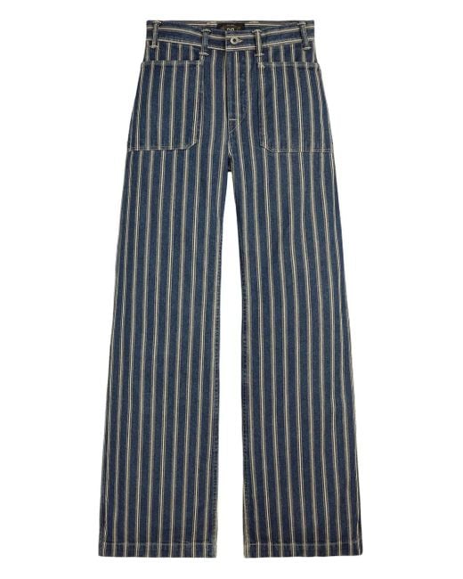 RRL Blue Striped Jeans